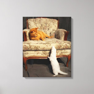 Soleil and the Ferret - Stretched Canvas Print