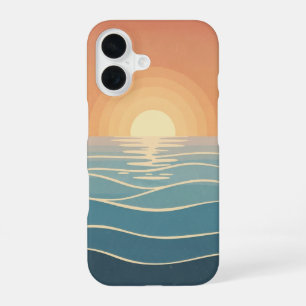 Soleil et Mer Vintage Minimalistes iPhone 16 Case