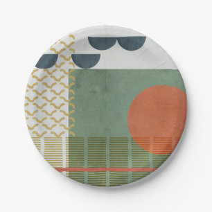 Soleil Rouge III Paper Plate