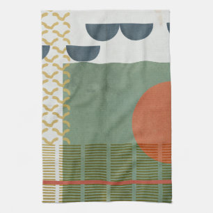 Soleil Rouge III Tea Towel