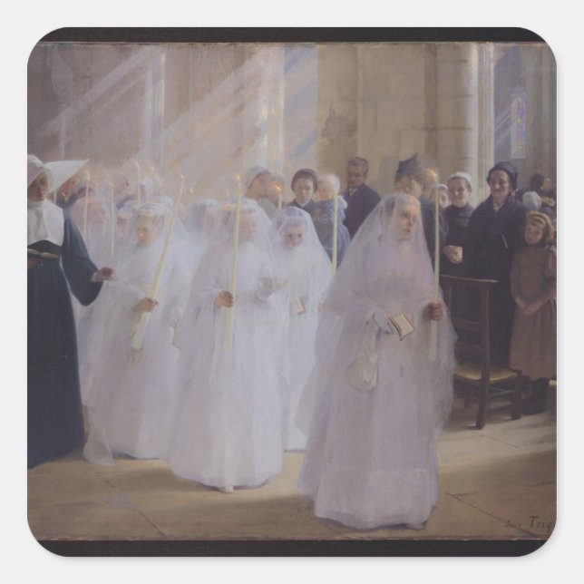 Solemn Communion Square Sticker (Front)