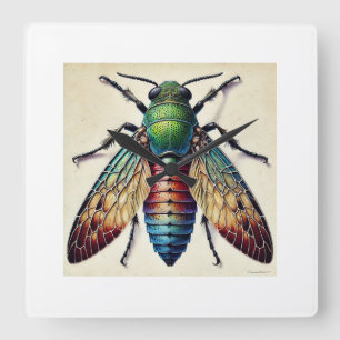 Solenoptera dorsal view 260824IREF215 - Watercolor Square Wall Clock