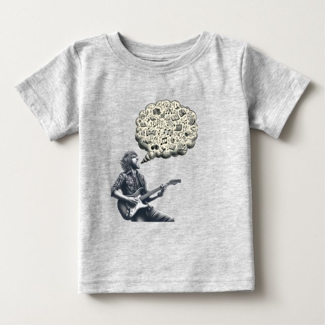 Solfeggio explosive guitar player baby T-Shirt (Front)