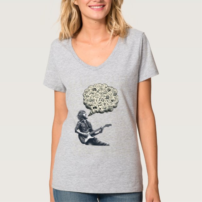 Solfeggio explosive guitar player T-Shirt (Front)