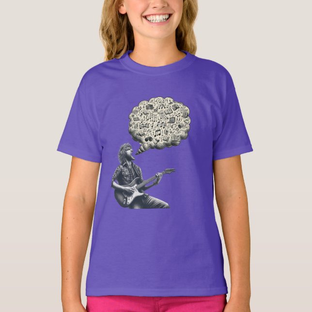 Solfeggio explosive guitar player T-Shirt (Front)