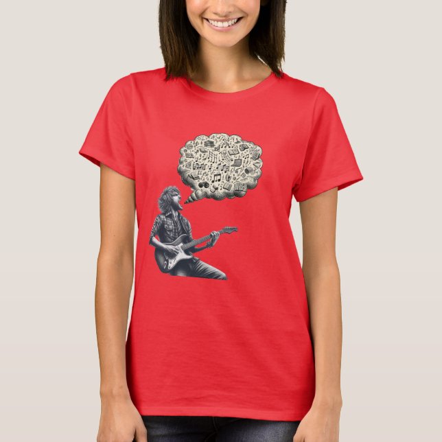Solfeggio explosive guitar player T-Shirt (Front)