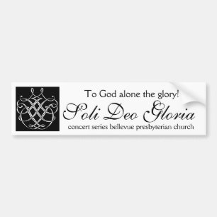 Soli Deo Gloria Bumper Sticket Bumper Sticker