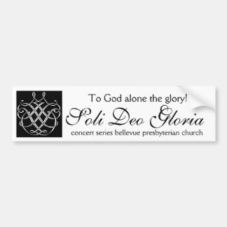 Soli Deo Gloria Bumper Sticket Bumper Sticker
