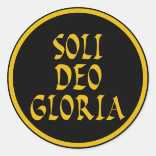 Soli Deo Gloria Classic Round Sticker
