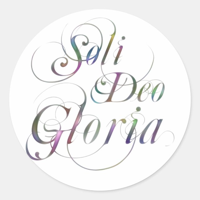Soli Deo Gloria Classic Round Sticker (Front)