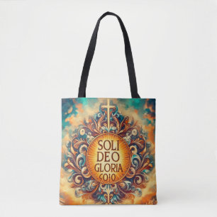 Soli Deo Gloria,Glory be to God Alone, Christian  Tote Bag