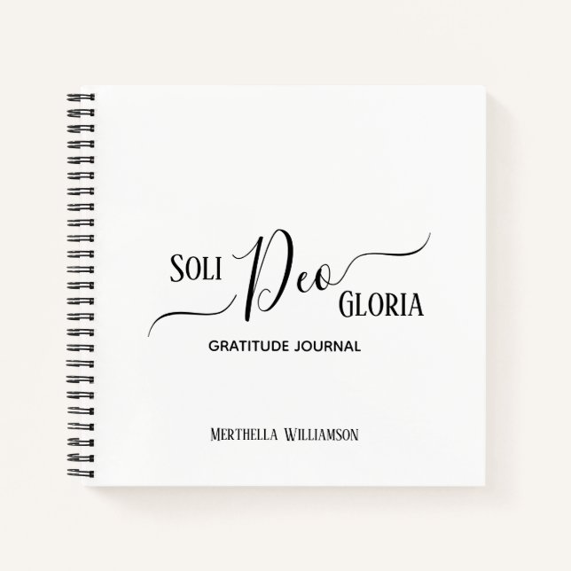 SOLI DEO GLORIA Personalised Gratitude Journal (Front)