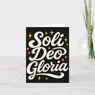 Soli Deo Gloria Reformed Christian Theology Design Card
