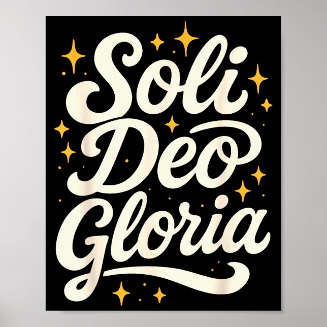 Soli Deo Gloria Reformed Christian Theology Design Poster (Front)
