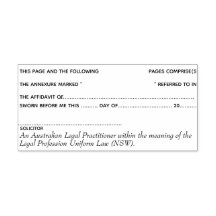Solicitor affidavit annexure page number Legal