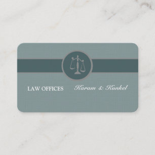Solicitor Dose of Luxe Blue Attorney Lawyer Business Card