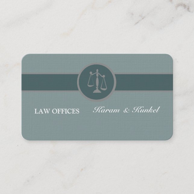 Solicitor  Dose of Luxe Blue Attorney Lawyer Business Card (Front)