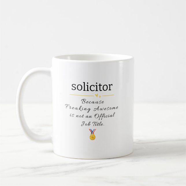 Solicitor Funny Job Title  Coffee Mug (Left)