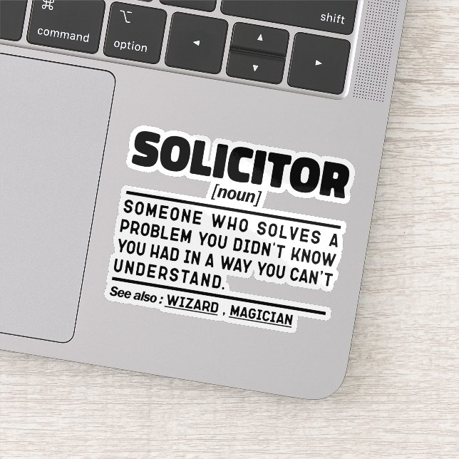 Solicitor Noun Definition Cool Lawyer At Law Funny (Detail)