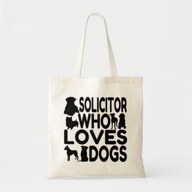 Solicitor Who Loves Dogs Tote Bag (Front)