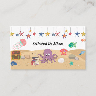 Solicitud De Libros Para Bebe, Bajo El Mar Enclosure Card