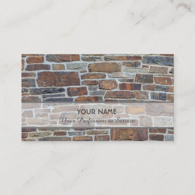 Solid ancient brickwall business card (Front)