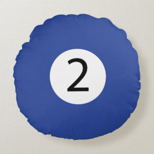 Solid and Stripe Billiard Balls #2 Collect all 15 Round Cushion