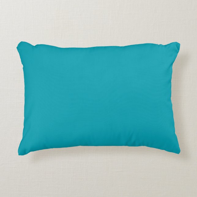 Solid Aqua Blue Accent Pillow (Front)