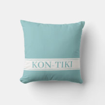 Solid Aqua Blue. Custom Boat Outdoor Pillow