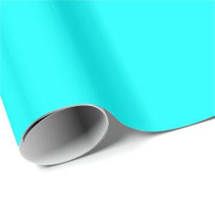 Solid Aqua Blue Wrapping Paper