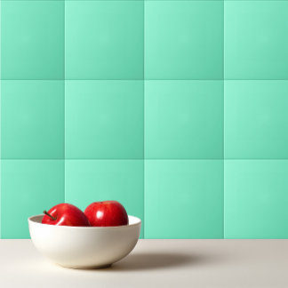 Solid aquamarine aqua mint tile