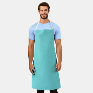 Solid Aquamarine Men's Apron