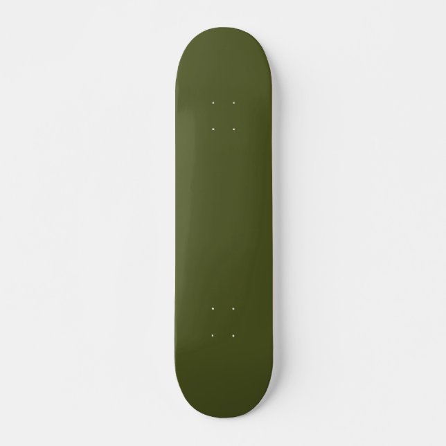 Solid Army Green Skateboard for Urban Street Style (Front)
