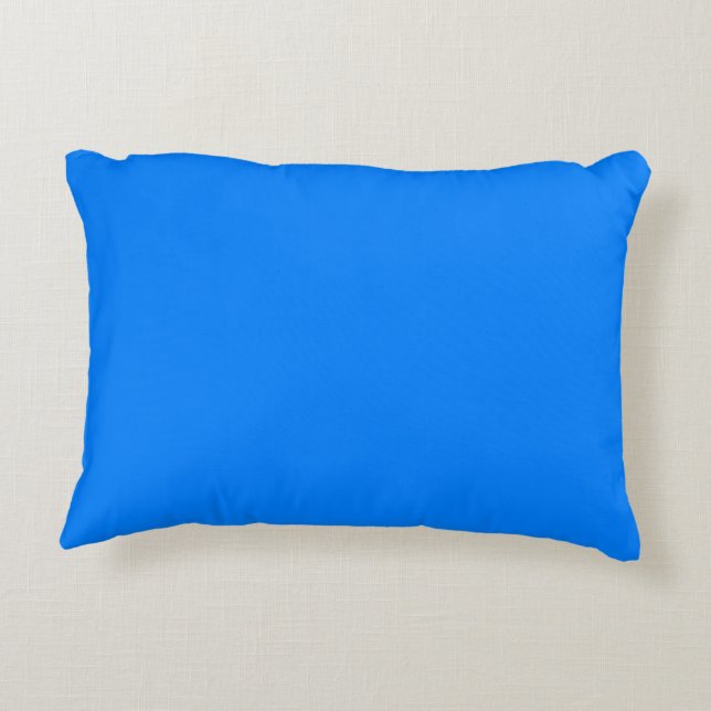 Solid Azure Blue Decorative Cushion (Back)