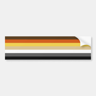 Solid Bear Pride Flag Bumper Sticker