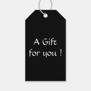 Solid Black A Gift for You Tags
