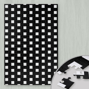 Solid Black and White Squares Difficult Jigsaw Puzzle