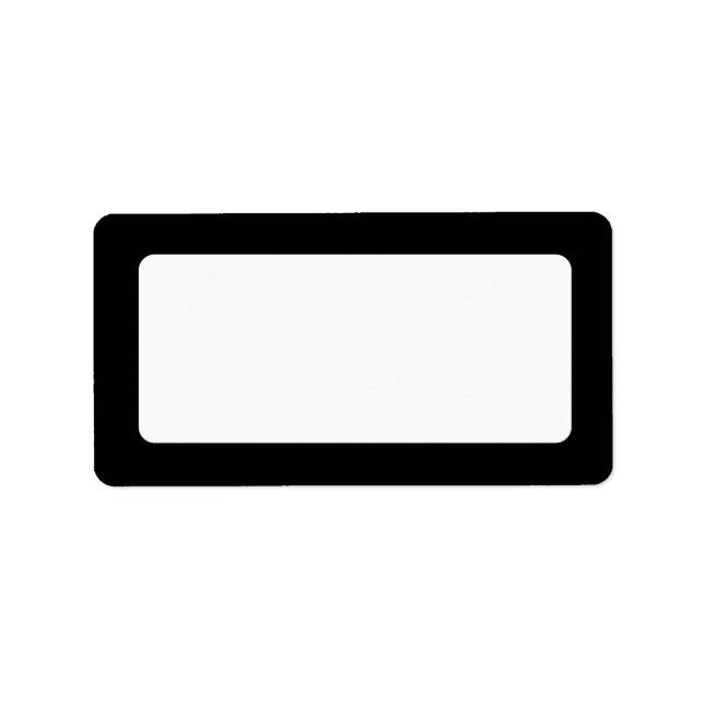 Solid black border blank label (Front)