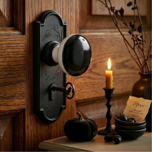 Solid Black Ceramic Cabinet Drawer Knob Decor