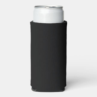 Solid Black Colour Seltzer Can Cooler