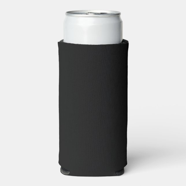 Solid Black Colour Seltzer Can Cooler (Seltzer Front)