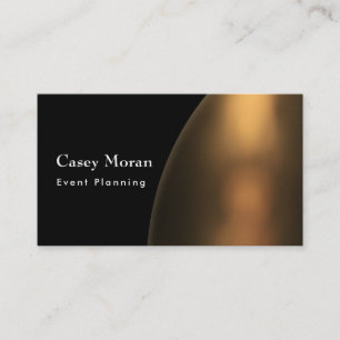 Solid Black Curve Over Warm Blurred Light Photo Business Card