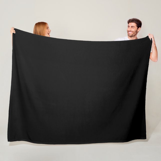 Solid Black Fleece Blanket (In Situ)