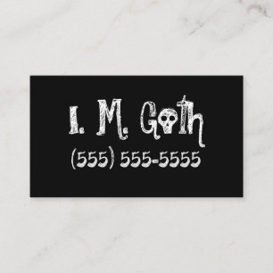 Solid Black Goth Business Cards