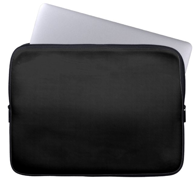 Solid Black Laptop Sleeve (Front)