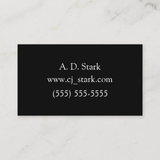 Solid Black Minimalist Business Cards