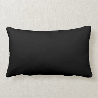 Solid Black Pillow Rectangle Pillow