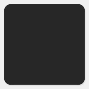 Solid Black Square Sticker