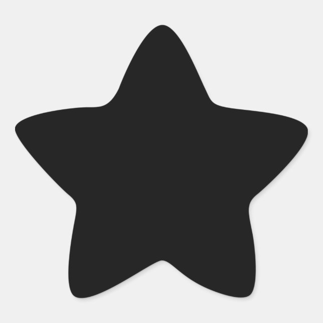 Solid Black Star Sticker (Front)