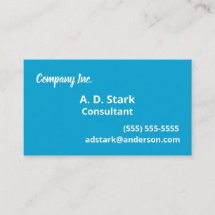 Solid Blue Business Cards